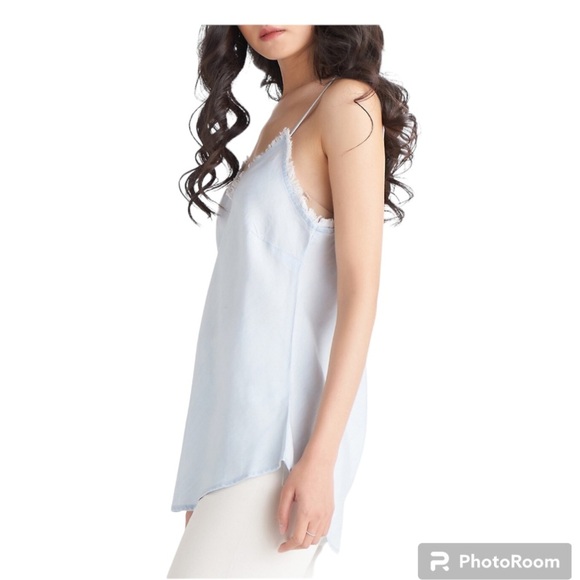 DEX Frayed Edge Tencel Camisole Bleach Wash Top Women size XL - Picture 2 of 15